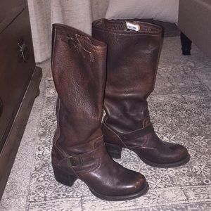 Tall leather Frye boots